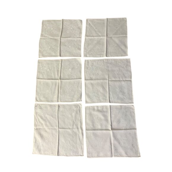 Set of 6 Light Pink Damask Napkins Used 14" Table Decor Dinner Party - Picture 7 of 14